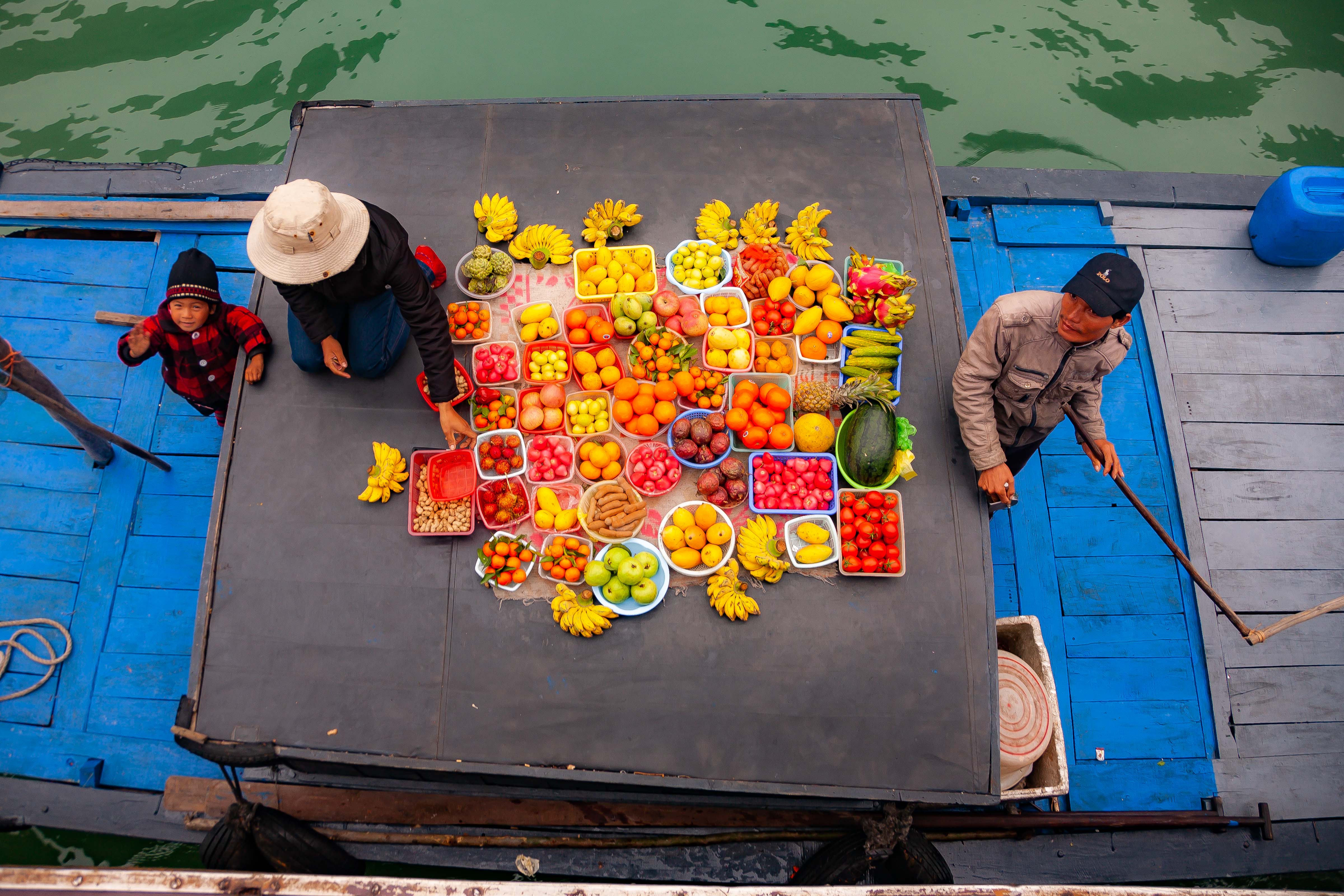 Vietnam, Quang Ninh Prov, Ha Long Bay Fruit Boat, 2010, IMG 4148